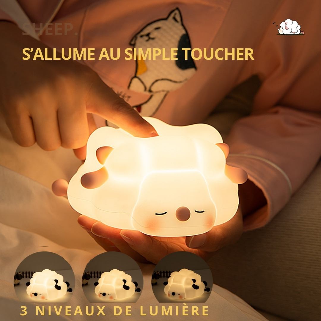 Veilleuse Tactile Rechargeable avec minuteur - Mouton Mignon