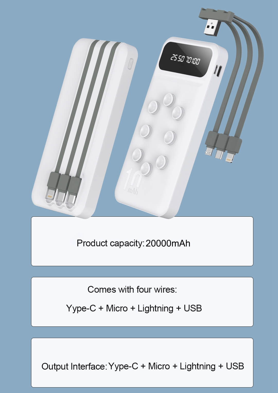 Power Bank Smart 3 in 1 PowerMax 20000mAh