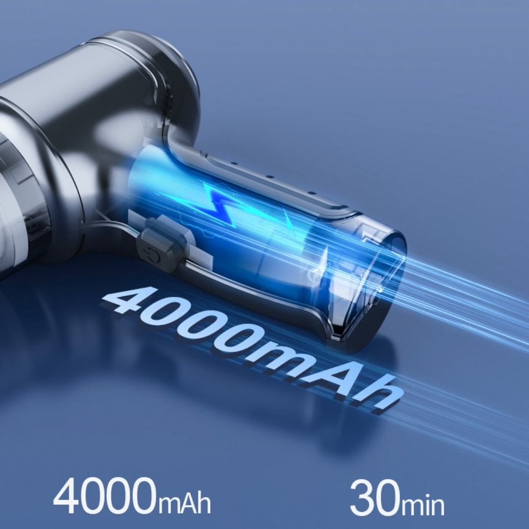 Mini Aspirateur Gonfleur portable 2en1 - 50w Autonomie 4000mAh (+30min)