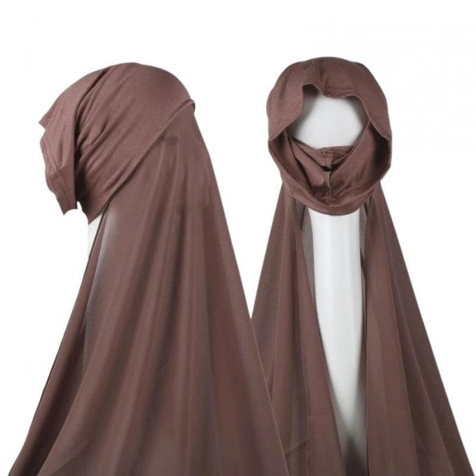 Hijab intelligent avec bonnet Taj Al Amira® (Pack 2 couleurs)