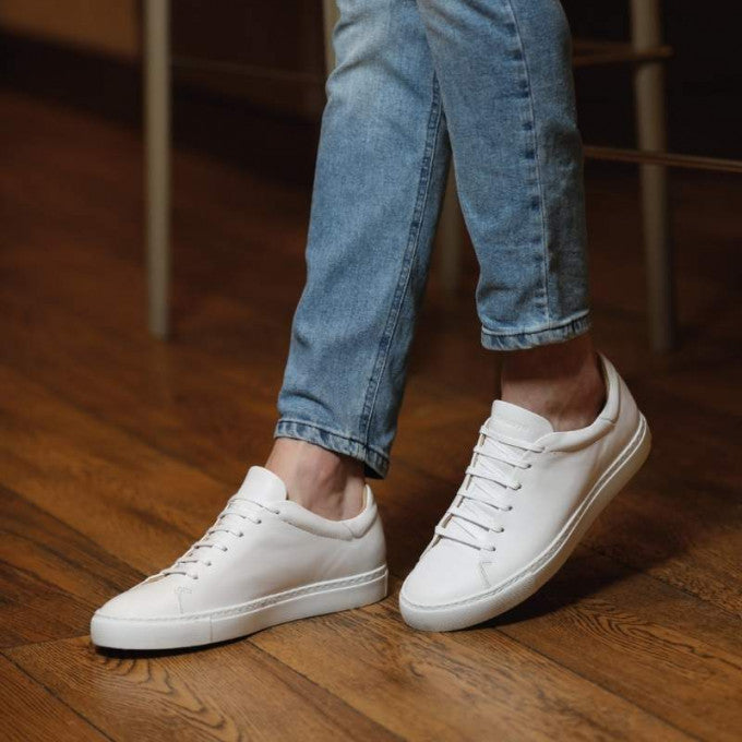 Sneakers en cuir Diego (Blanc) - Hommes