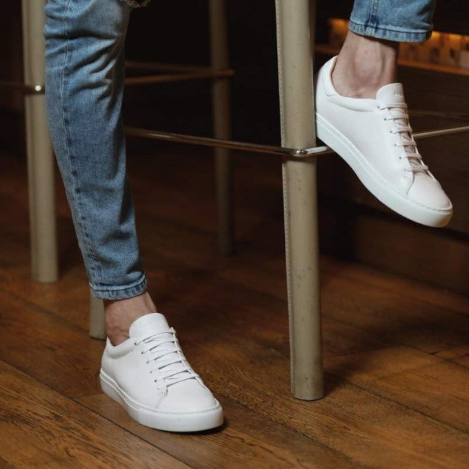 Sneakers en cuir Diego (Blanc) - Hommes