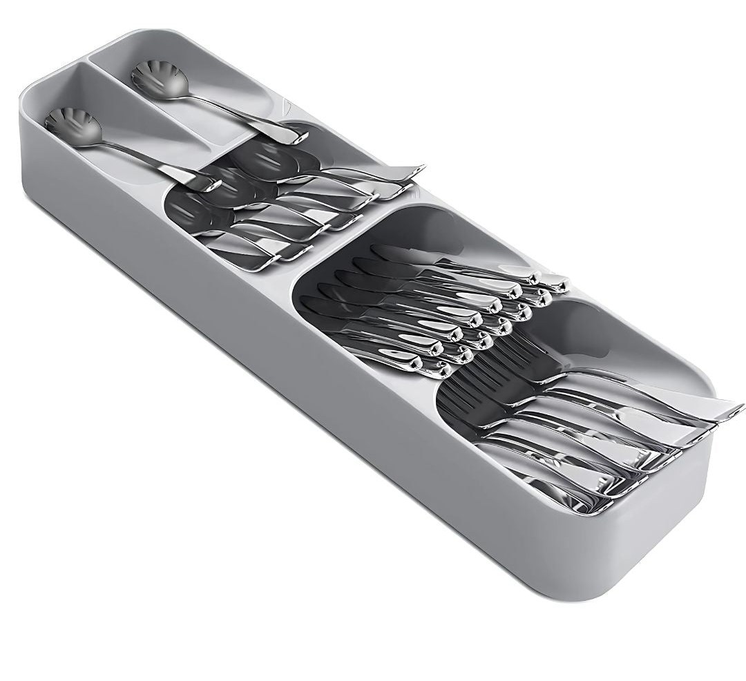 Pack 2 Organisateurs d'Ustensiles – Rangement Optimal pour Tiroirs de Cuisine