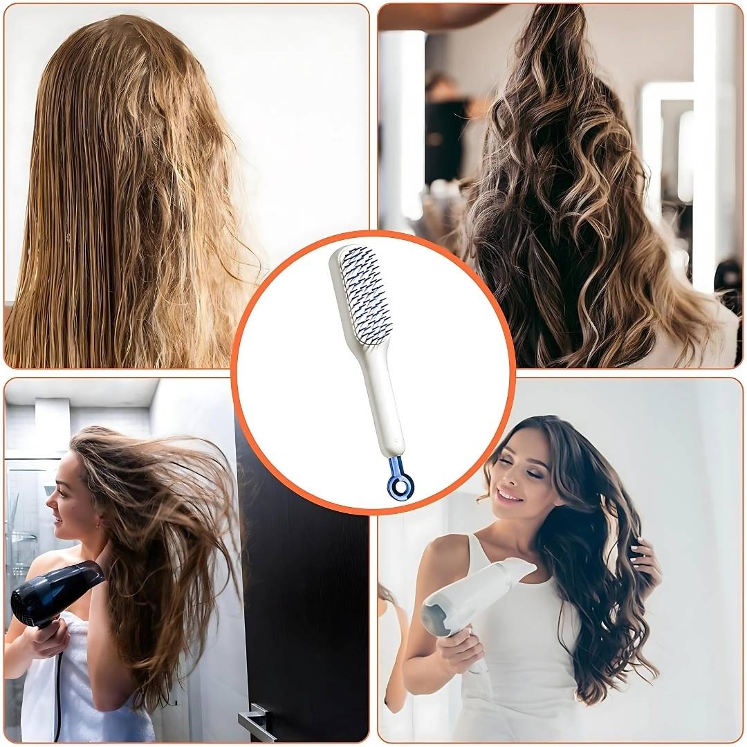 Brosse Ă Cheveux Auto-Nettoyante Peigne Innovant - KUULA