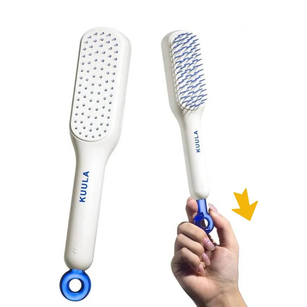 Brosse Ă Cheveux Auto-Nettoyante Peigne Innovant - KUULA