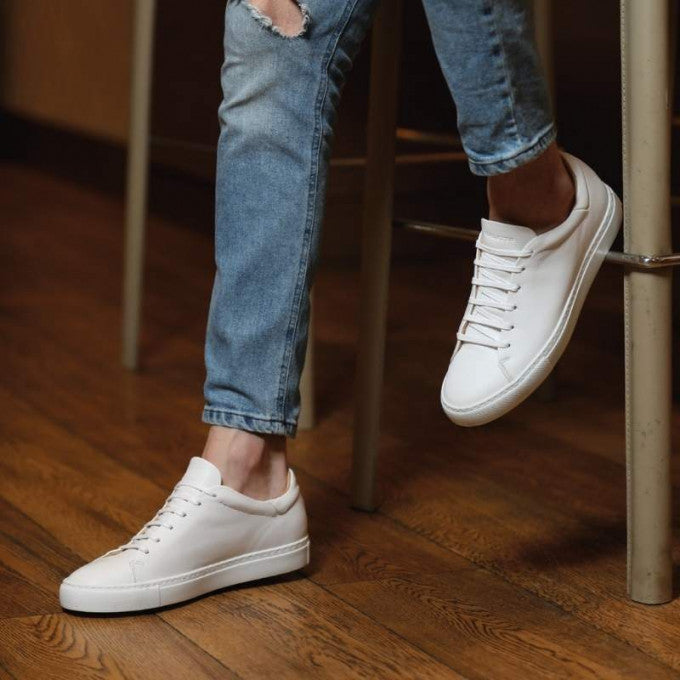 Sneakers en cuir Diego (Blanc) - Hommes