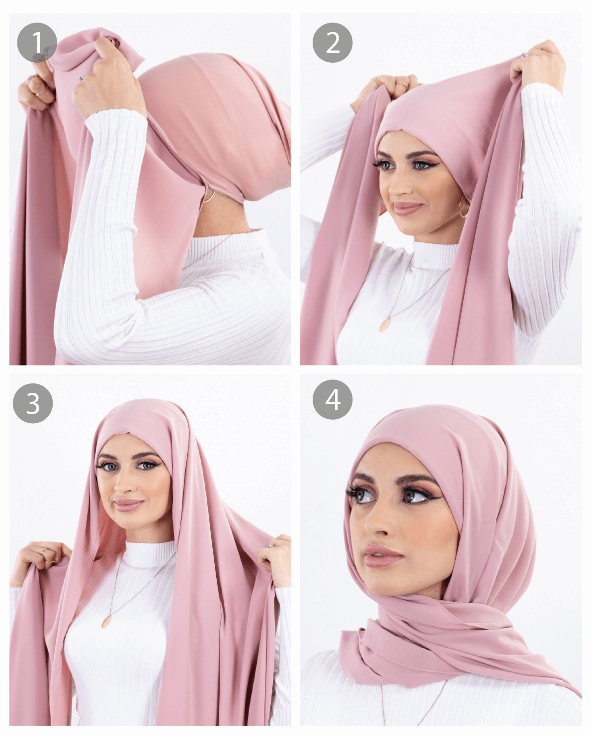 Hijab intelligent avec bonnet Taj Al Amira® (Pack 2 couleurs)