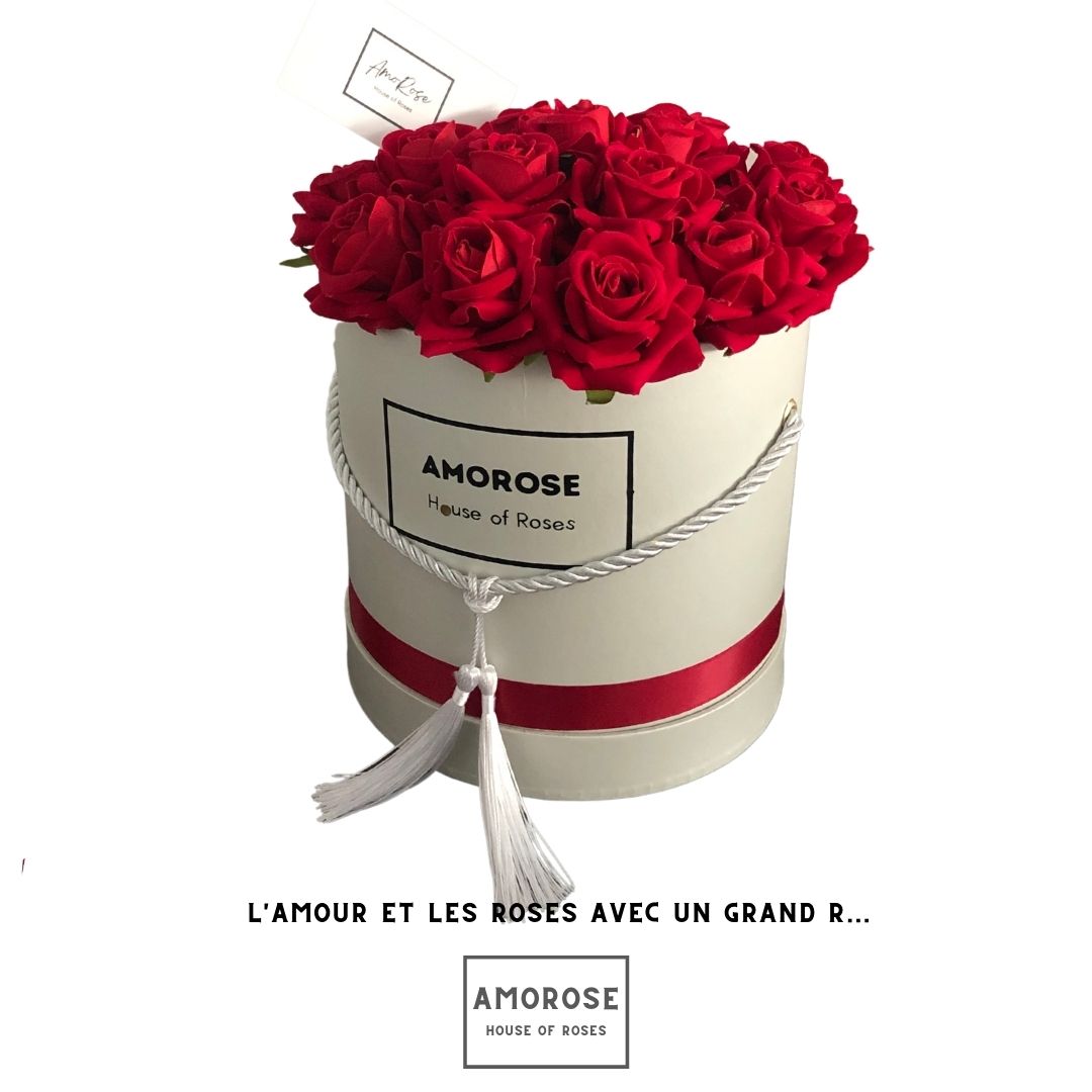 Boîte de Roses Ronde - Amorose®