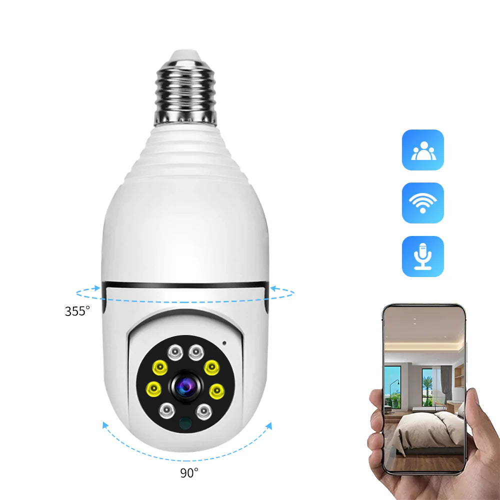 Caméra surveillance ampoule 360° WiFi - SPYCAM™