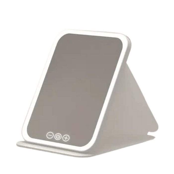 Miroir de Maquillage Portable avec Eclairage LED Rechargeable