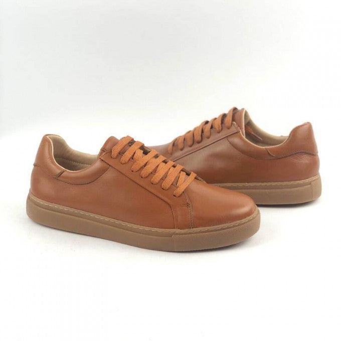 Sneakers en cuir Diego (Marron) - Hommes