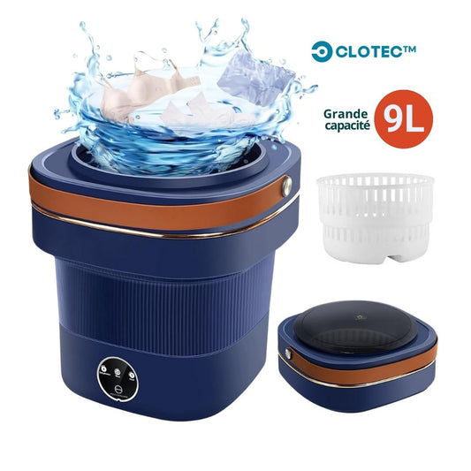 Machine à Laver Pliable Portable 9L (Bleu) - Clotec