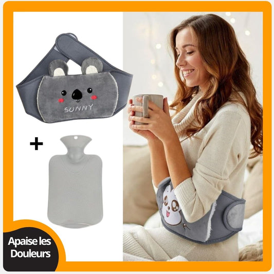 Ceinture Peluche Tissu Doux avec Bouillotte - Sunny
