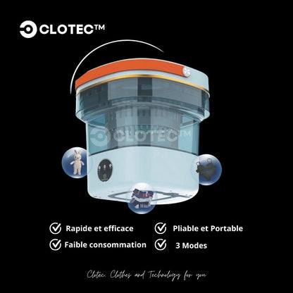 Machine à Laver Pliable Portable 9L (Beige) - Clotec