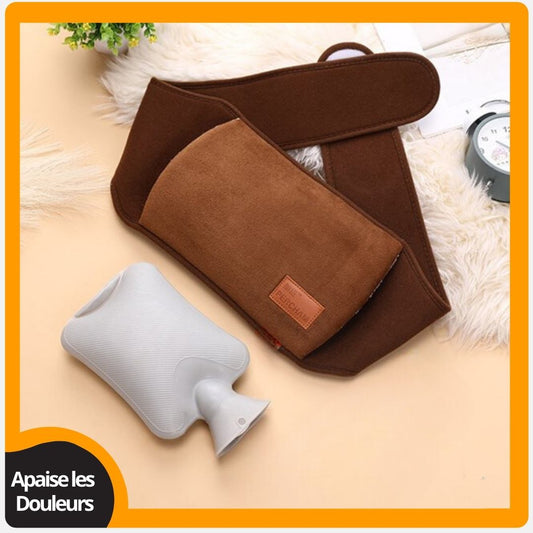 Ceinture en Tissu Doux avec Bouillotte - Marron