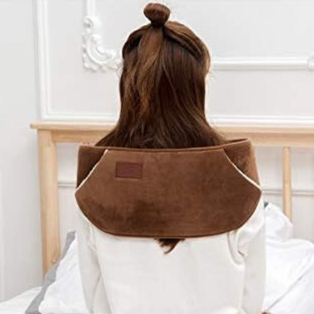 Ceinture en Tissu Doux avec Bouillotte - Marron