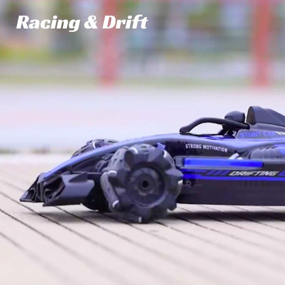 Voiture Télécommandée Racing & Drift avec Contrôle Gestuel Intelligent fumée et Mouvements 360° - Bleu Édition Spéciale
