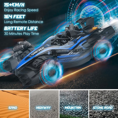 Voiture Télécommandée Racing & Drift avec Contrôle Gestuel Intelligent fumée et Mouvements 360° - Bleu Édition Spéciale