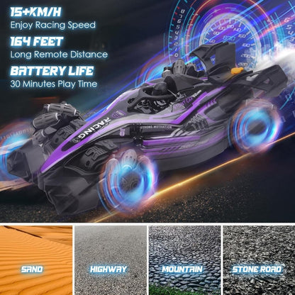 Voiture Télécommandée Racing & Drift avec Contrôle Gestuel Intelligent fumée et Mouvements 360° - Violet Édition Spéciale