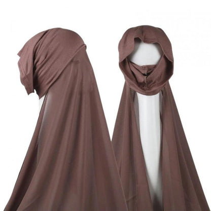 Hijab intelligent avec bonnet Taj Al Amira® (Pack 2 couleurs)