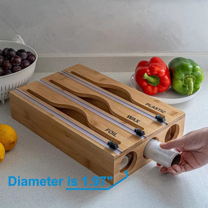 Distributeur 3-en-1 en Bambou – L’élégance naturelle au service de votre cuisine !