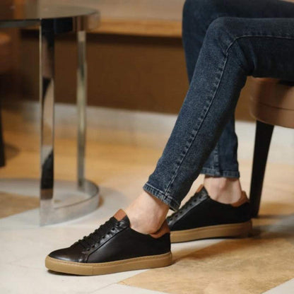 Sneakers en cuir Diego (Noir) - Hommes