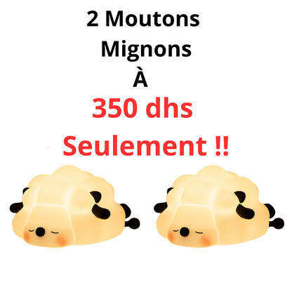 Veilleuse Tactile Rechargeable avec minuteur - Mouton Mignon
