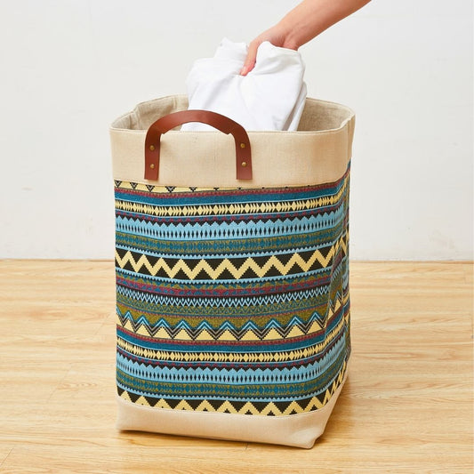 Panier Sac à Linge BOHO Chic (grande capacité) 56x35x35cm