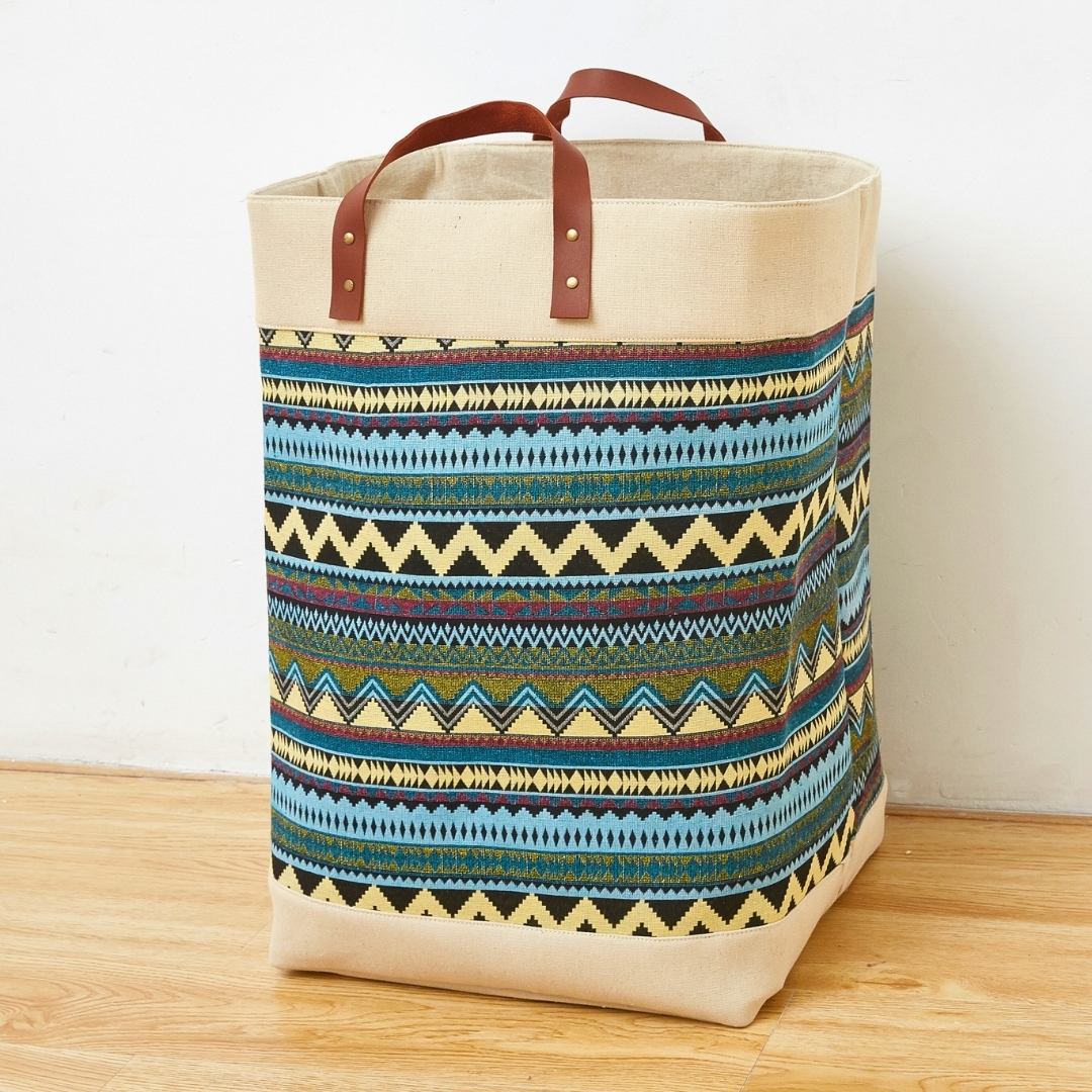 Panier Sac à Linge BOHO Chic (grande capacité) 56x35x35cm