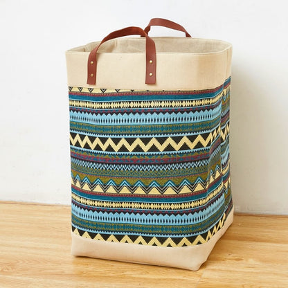 Panier Sac à Linge BOHO Chic (grande capacité) 56x35x35cm
