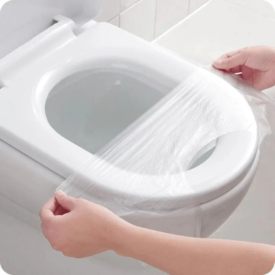 Couvercles de siège de toilette jetables (50 paquets)
