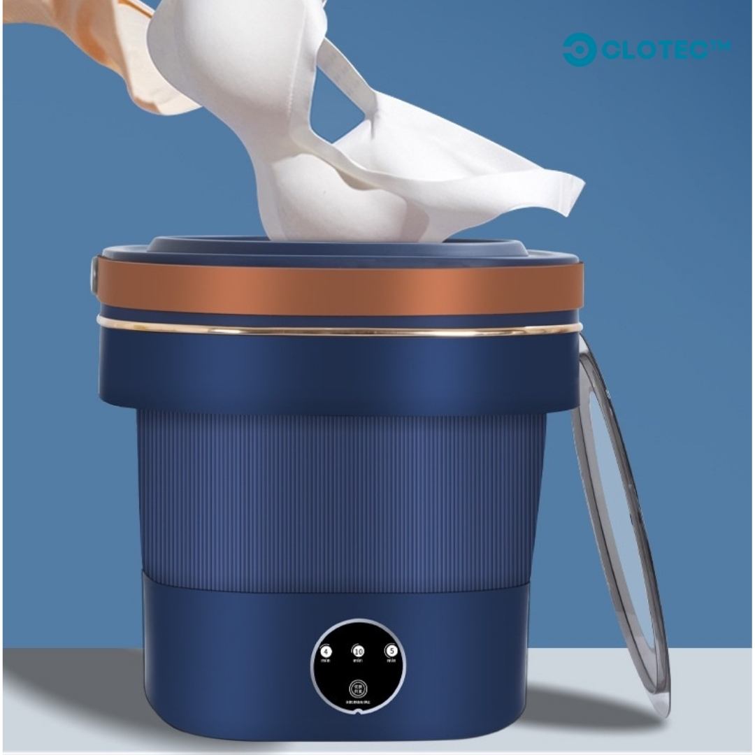 Machine à Laver Pliable Portable 9L (Bleu) - Clotec