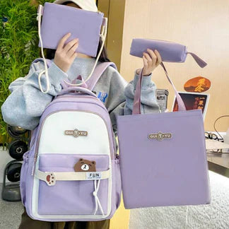 🎀Set Scolaire 4 Pièces – Sac à Dos & Accessoires