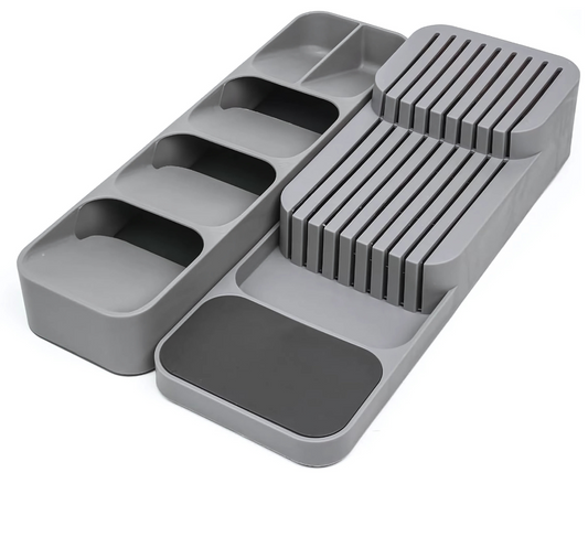 Pack 2 Organisateurs d'Ustensiles – Rangement Optimal pour Tiroirs de Cuisine