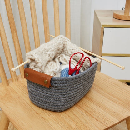 Sets de 2 et 3 Paniers de Rangement Boho - Gris