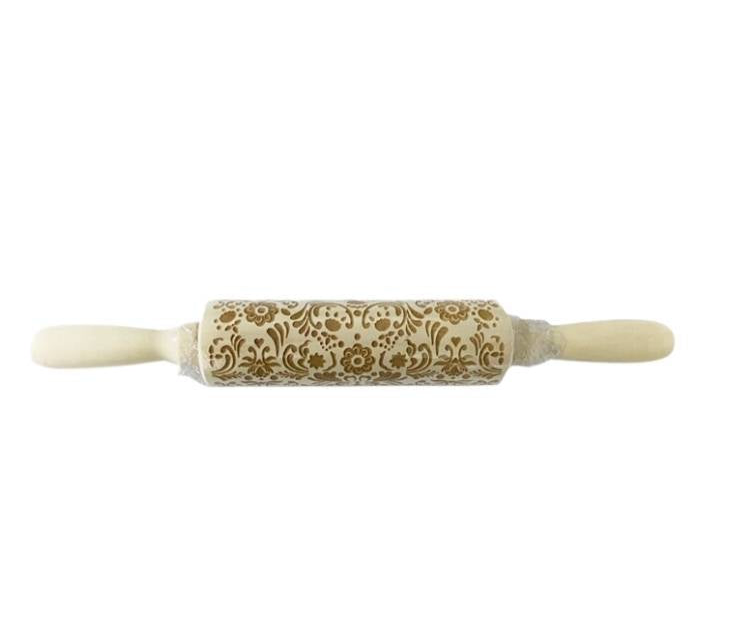 Rouleau de Pâtisserie Avec Motifs décoratifs en Bois