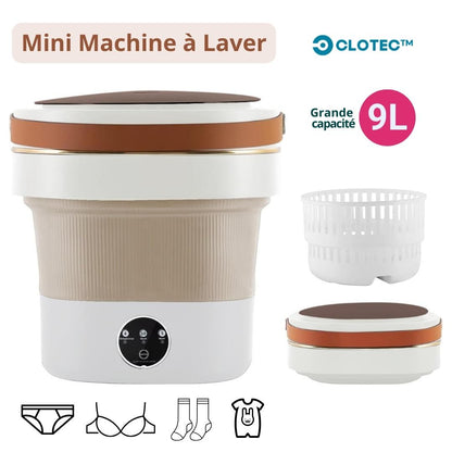 Machine à Laver Pliable Portable 9L (Beige) - Clotec