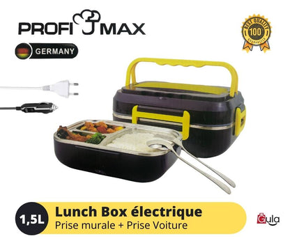 Lunch Box Isotherme électrique en Inox (prise murale + prise voiture)