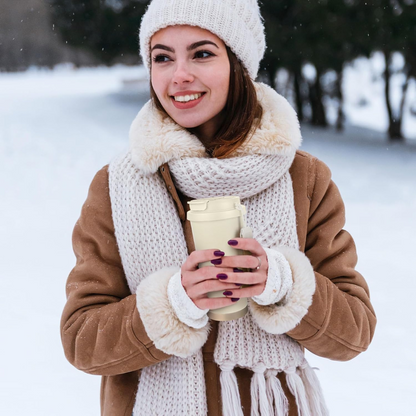 Mug Isotherme Elegant Premium - Thermos en Acier inoxydable & Céramique