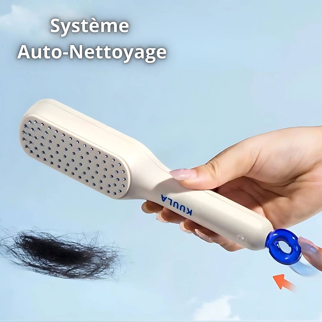 Brosse à Cheveux Auto-Nettoyante Peigne Innovant - KUULA