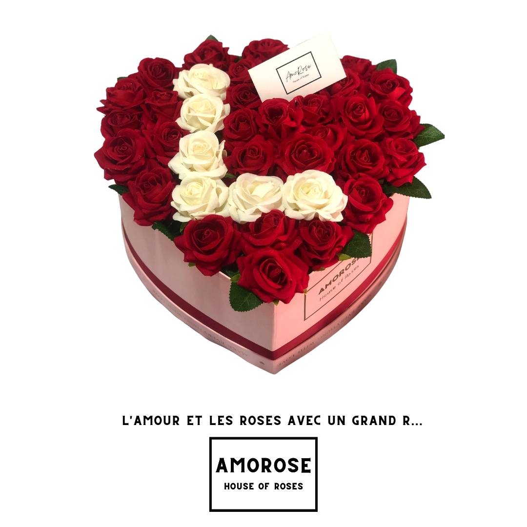 HeartBox - Boîte de Roses Personnalisables  - AMOROSE®