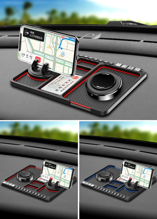 Support de téléphone de Voiture 4 en 1 Tableau de Bord de Voiture Antidérapant
