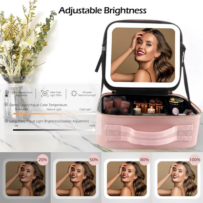 Trousse Cosmétique Élégante avec Miroir LED