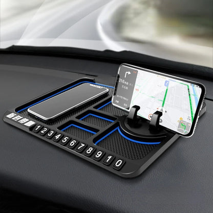 Support de téléphone de Voiture 4 en 1 Tableau de Bord de Voiture Antidérapant