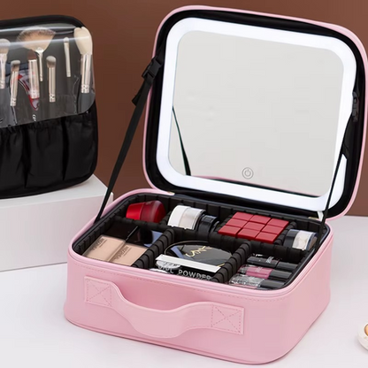 Trousse Cosmétique Élégante avec Miroir LED