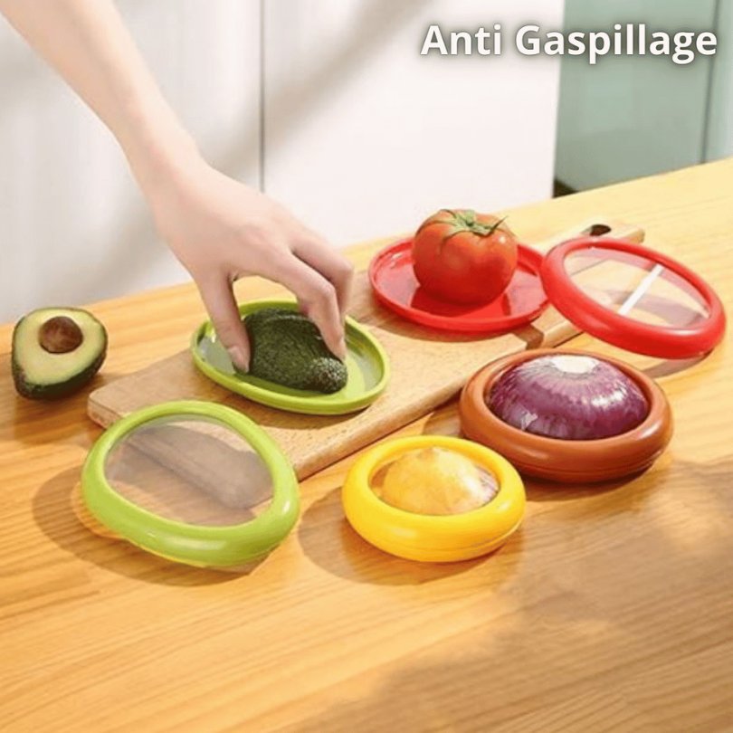 Set de 4 Couvercles en Silicone Réutilisables et Anti-Gaspillage - 4 pièces