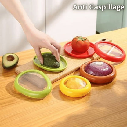Set de 4 Couvercles en Silicone Réutilisables et Anti-Gaspillage - 4 pièces
