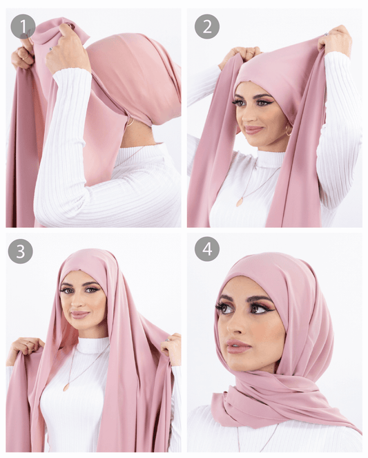 Hijab intelligent avec bonnet Taj Al Amira® (Pack 2 couleurs)