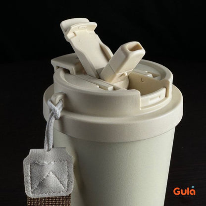 Mug Isotherme Elegant Premium - Thermos en Acier inoxydable & Céramique