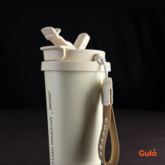 Mug Isotherme Elegant Premium - Thermos en Acier inoxydable & Céramique